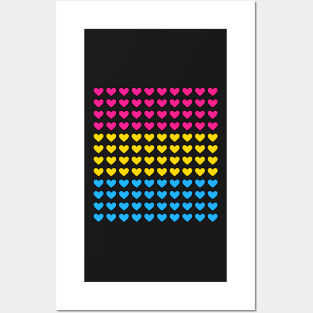 heart pattern - pansexual Posters and Art